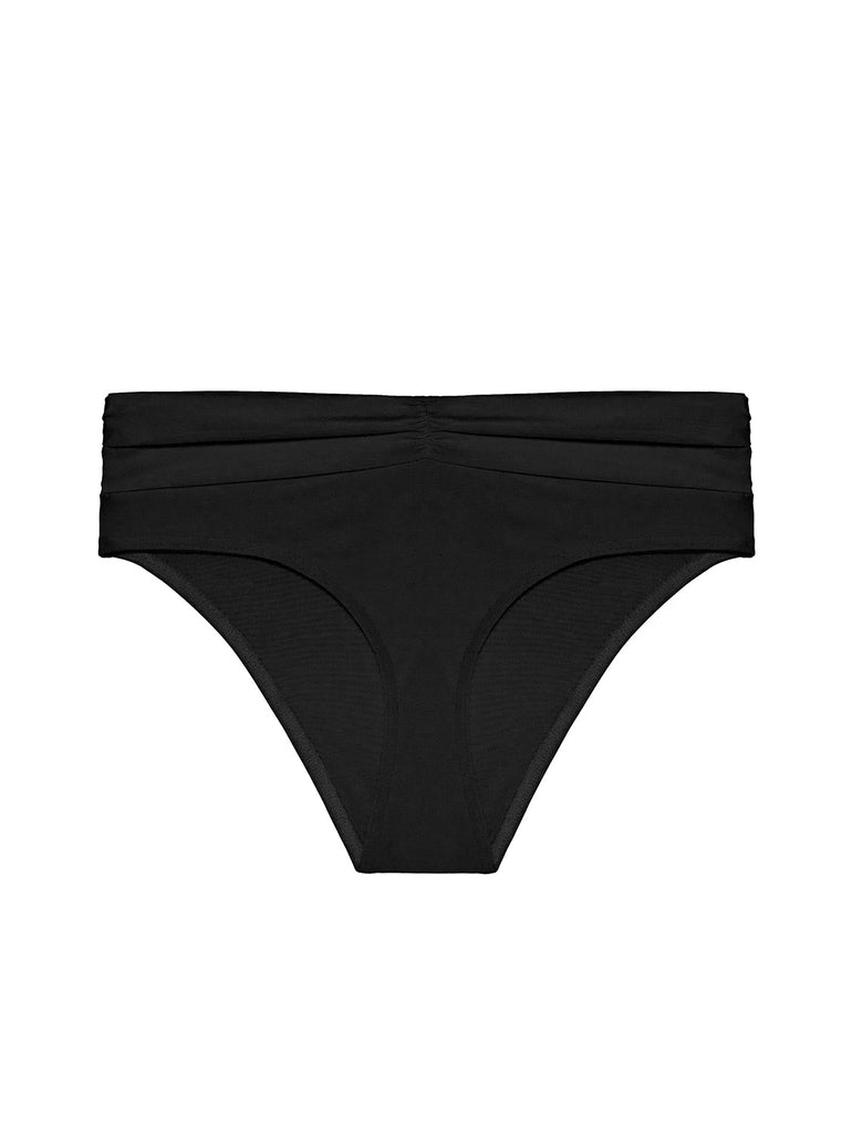 Bikini-Slip mit hohem Bund. - Schwarz