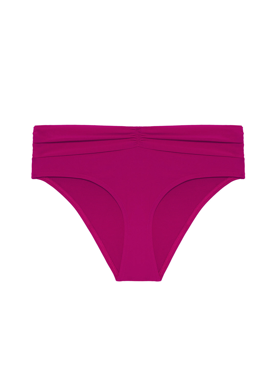 Bikini-Slip mit hohem Bund. - Himbeere