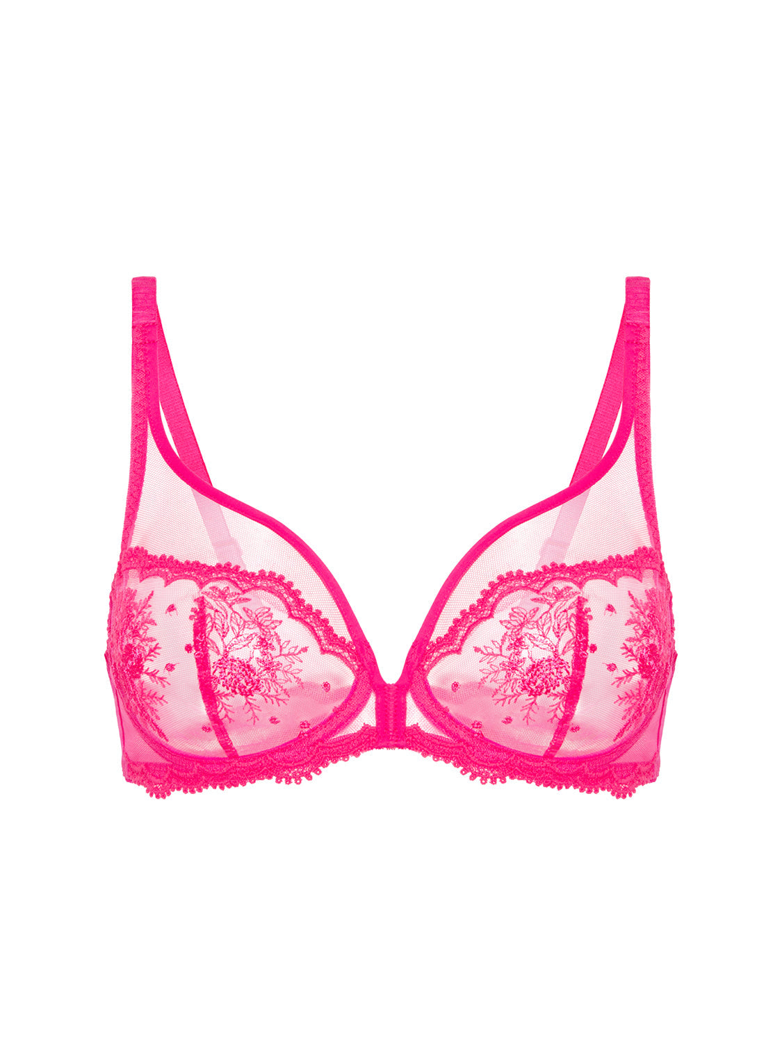 Bügel-BH mit tiefem Ausschnitt - Disco-Pink