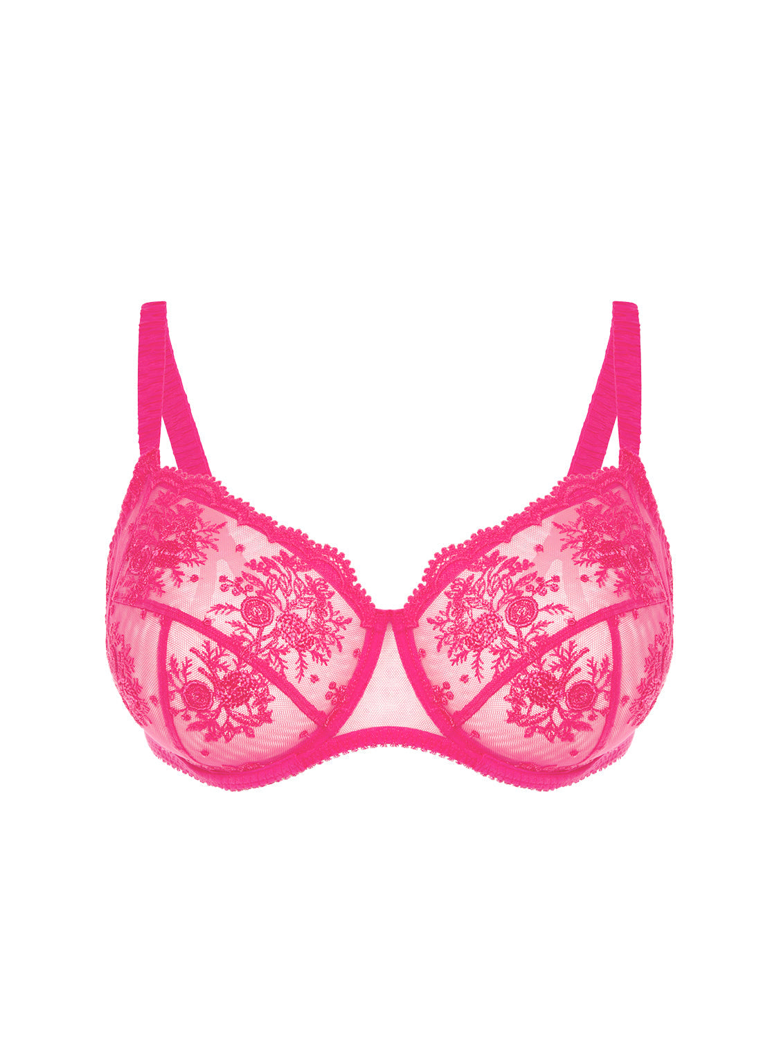 Full-Cup-BH mit Stützfunktion - Disco-Pink