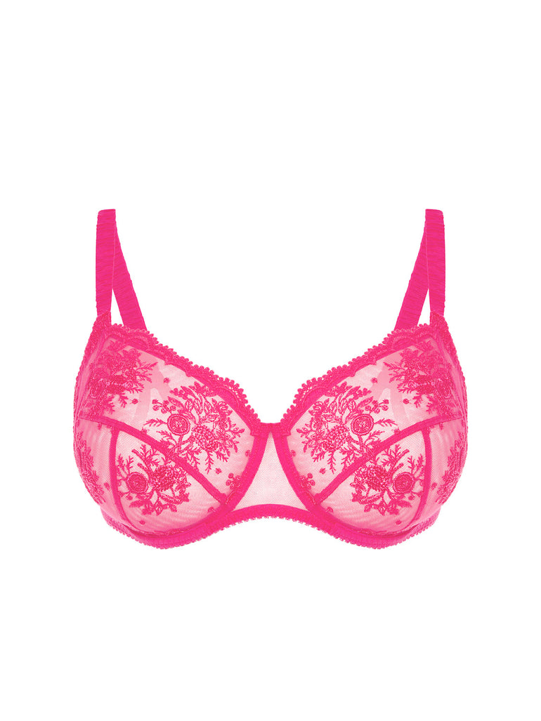 Full-Cup-BH mit Stützfunktion - Disco-Pink