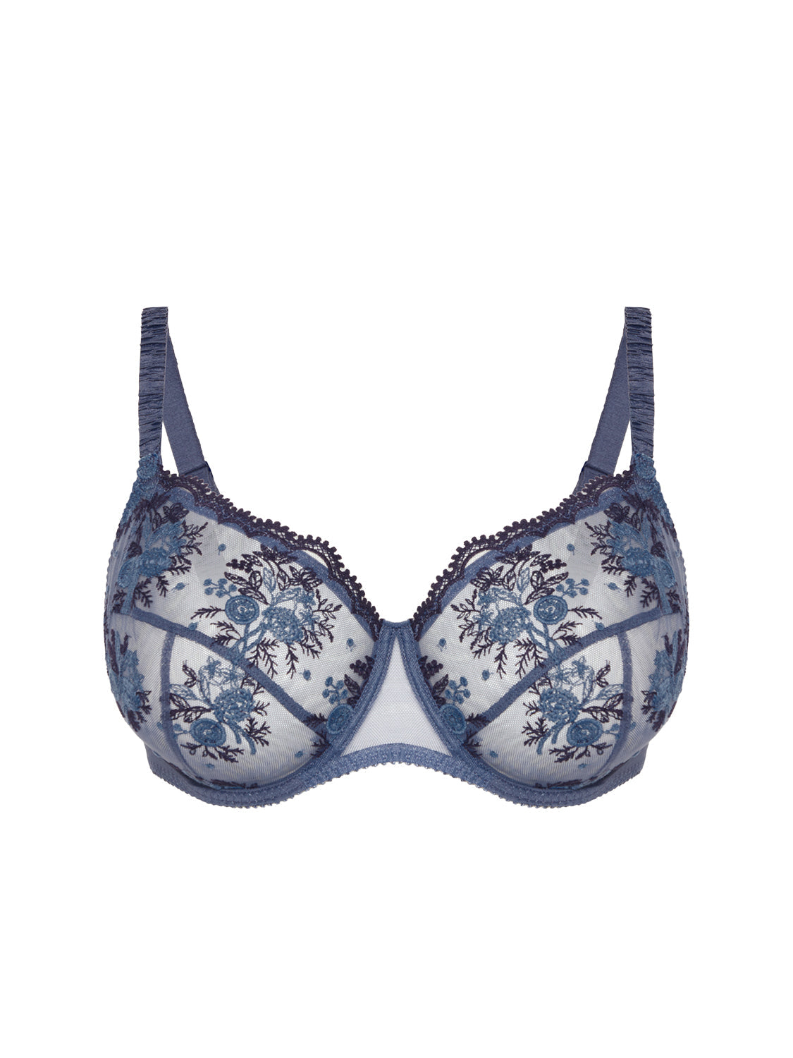 Full-Cup-BH mit Stützfunktion - Aschblau