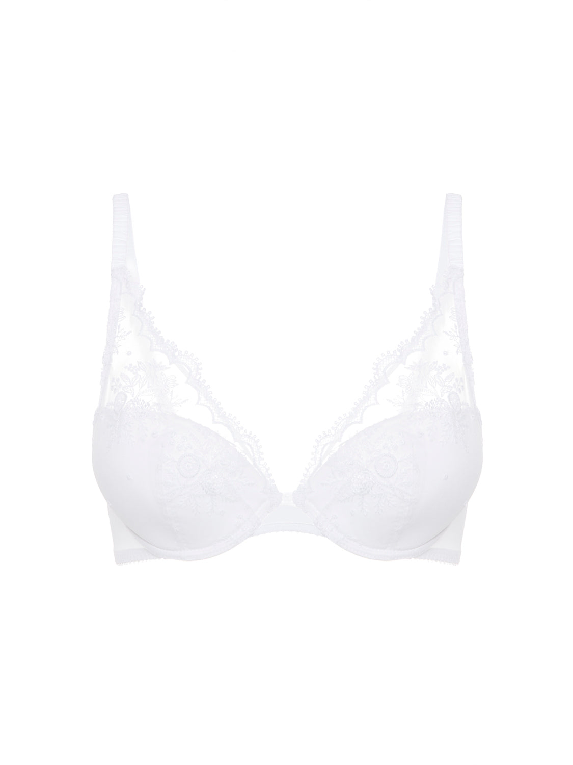 Plunge-Push-up-BH - Weiß