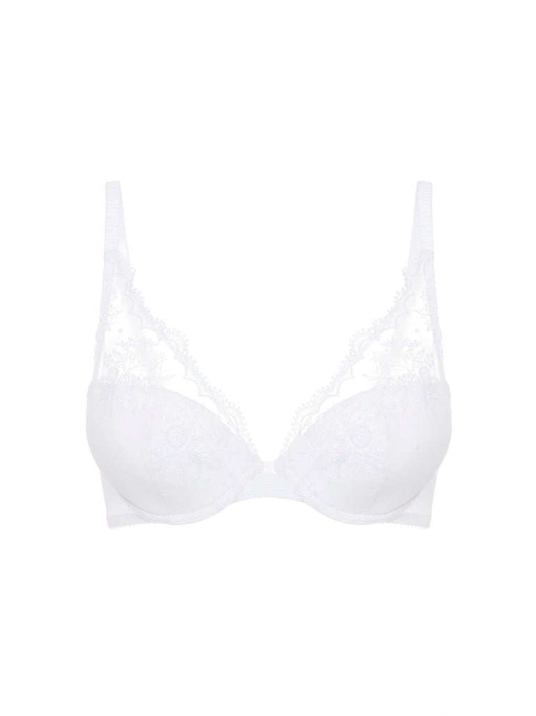 Plunge-Push-up-BH - Weiß