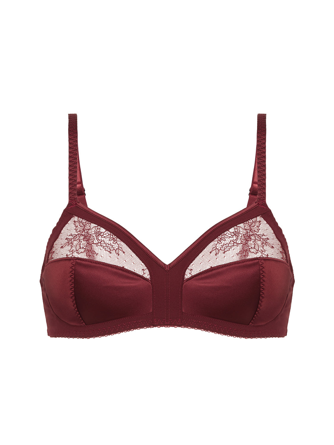 Weicher Triangel-BH mit Softcup - Dunkelrot