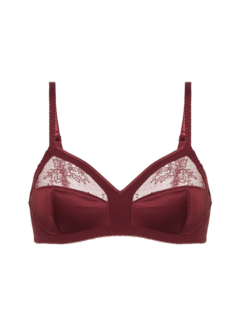 Weicher Triangel-BH mit Softcup - Dunkelrot