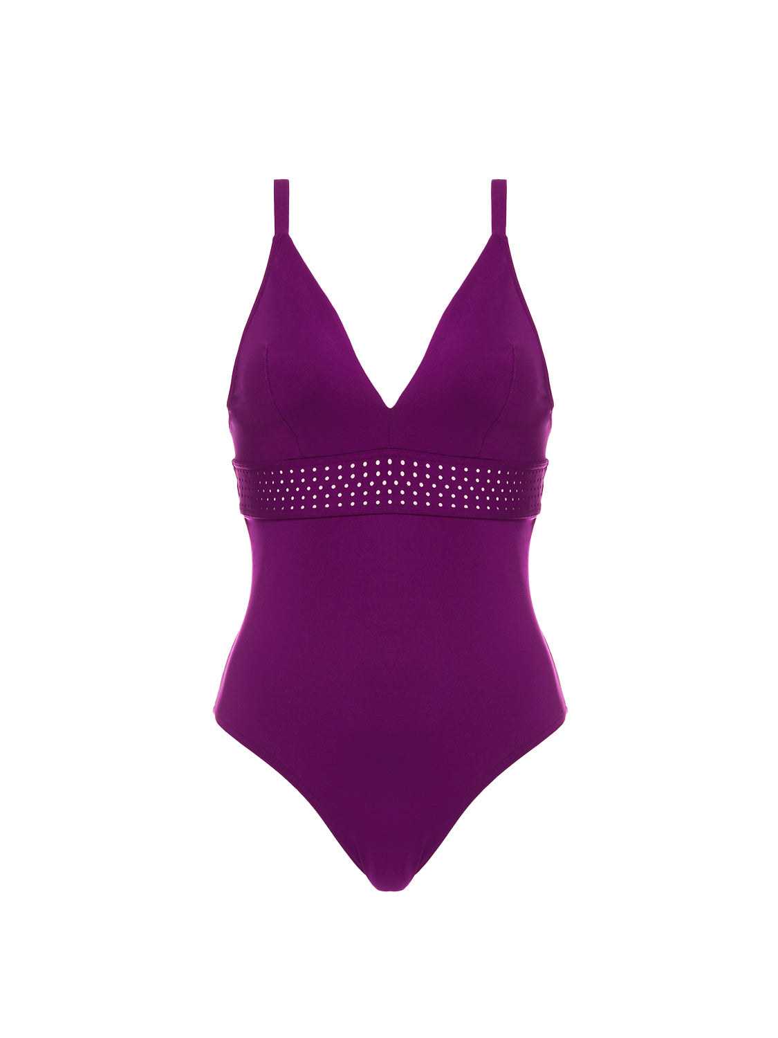Badeanzug mit Bügeln. - Brombeere