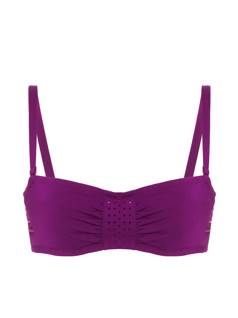 Bandeau-Bikini-Top mit Bügeln. - Brombeere