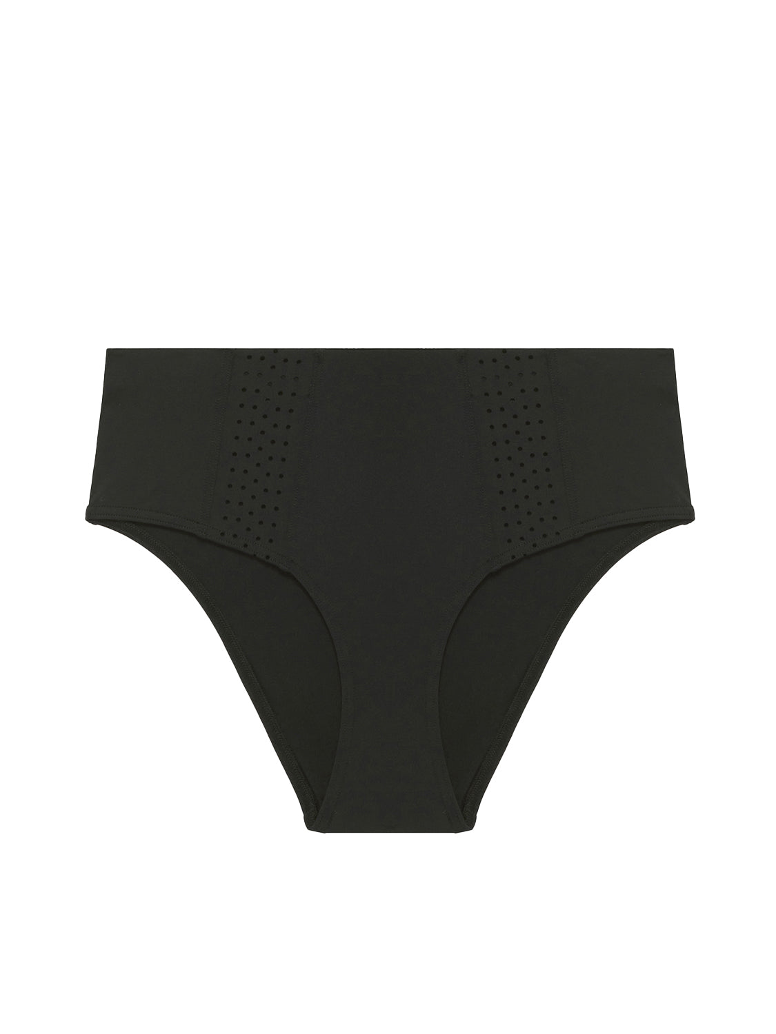 Bikini-Slip mit hohem Bund. - Schwarz