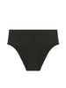 Bikini-Slip mit hohem Bund. - Schwarz
