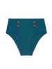 Bikini-Slip mit hohem Bund. - Mystery-Blue