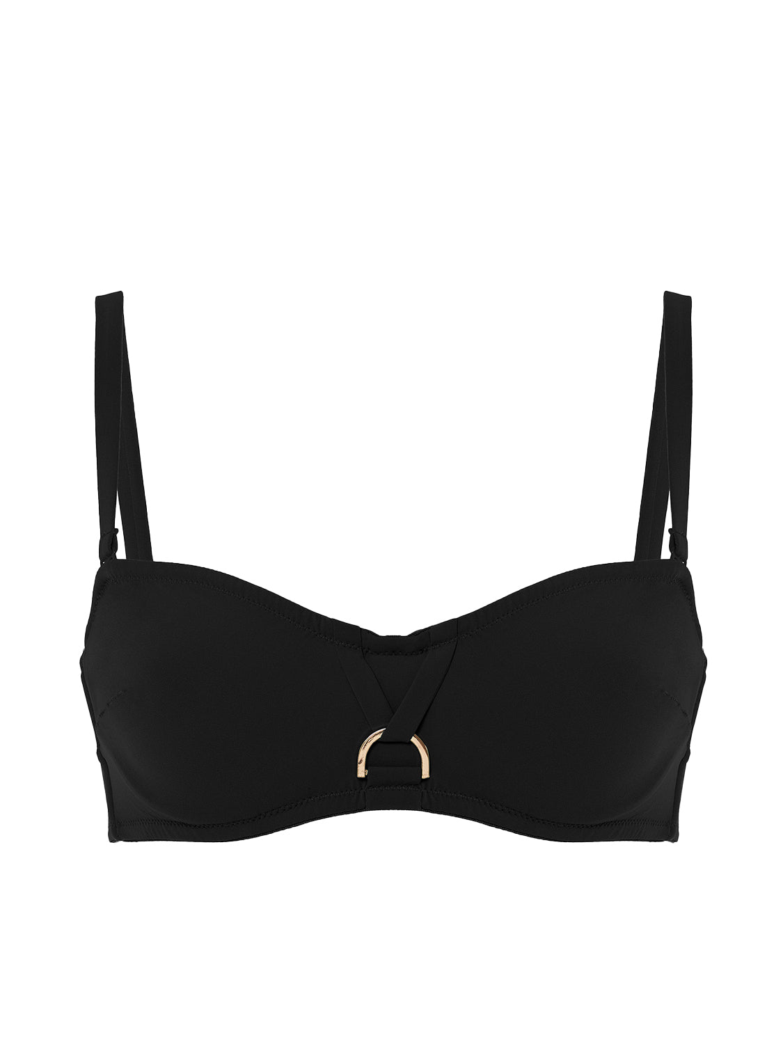 Bandeau-Bikini-Top mit Bügeln. - Schwarz