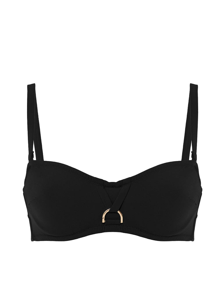 Bandeau-Bikini-Top mit Bügeln. - Schwarz
