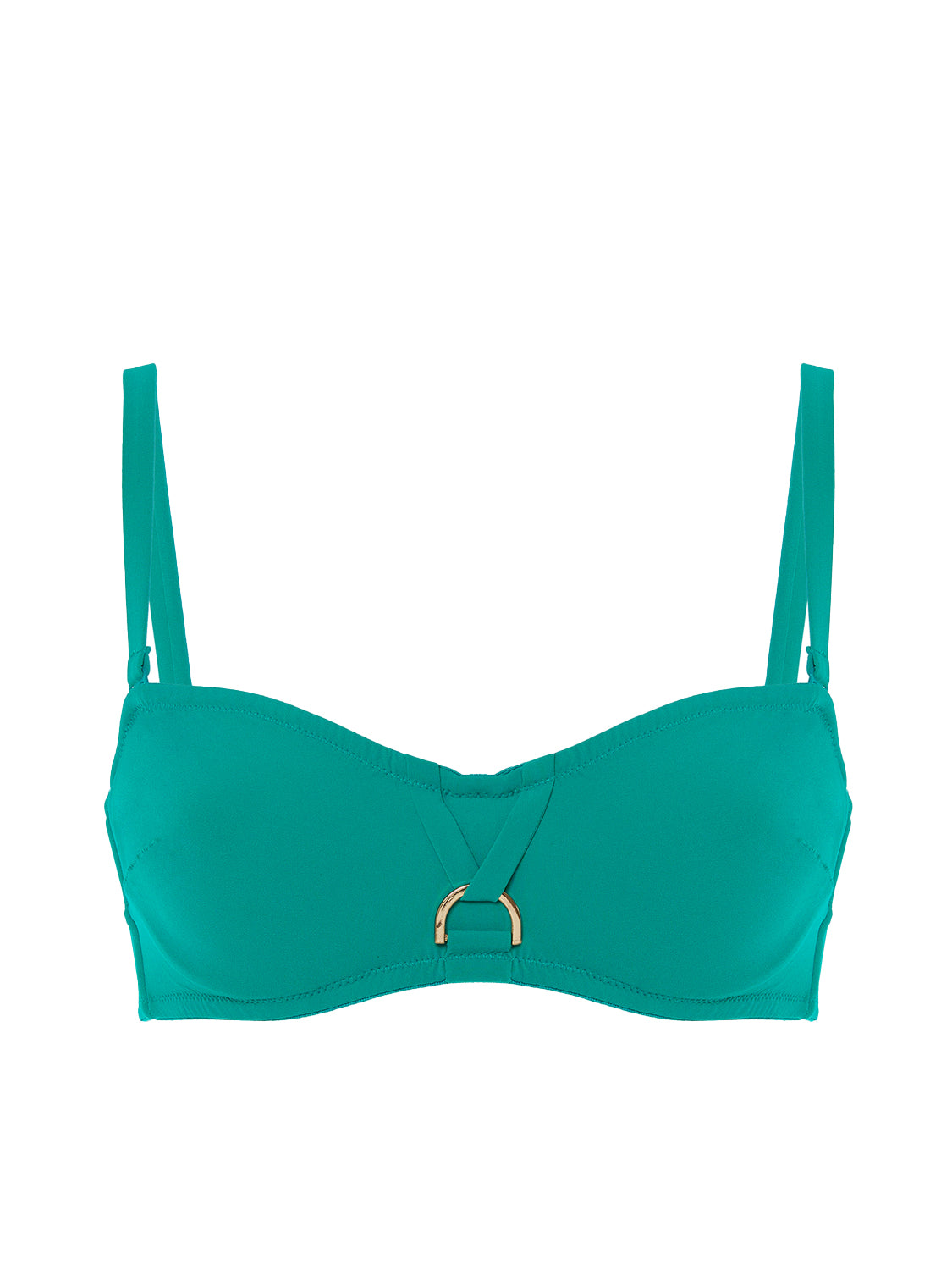Bandeau-Bikini-Top mit Bügeln. - Wasserfallgrün