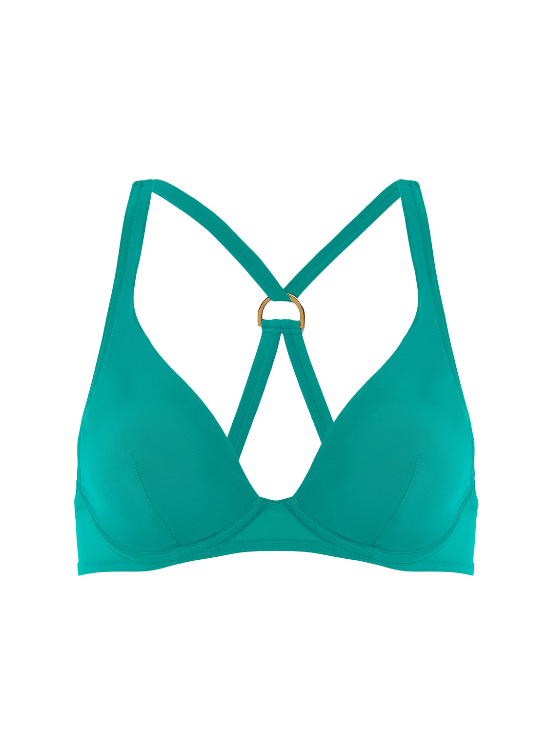 Triangel-Bikini mit bügelosem halt- Wasserfallgrün