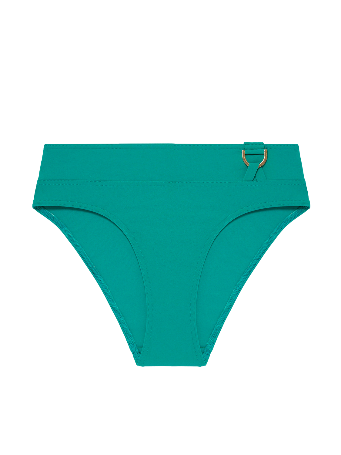 Bikini-Slip mit hohem Bund. - Wasserfallgrün