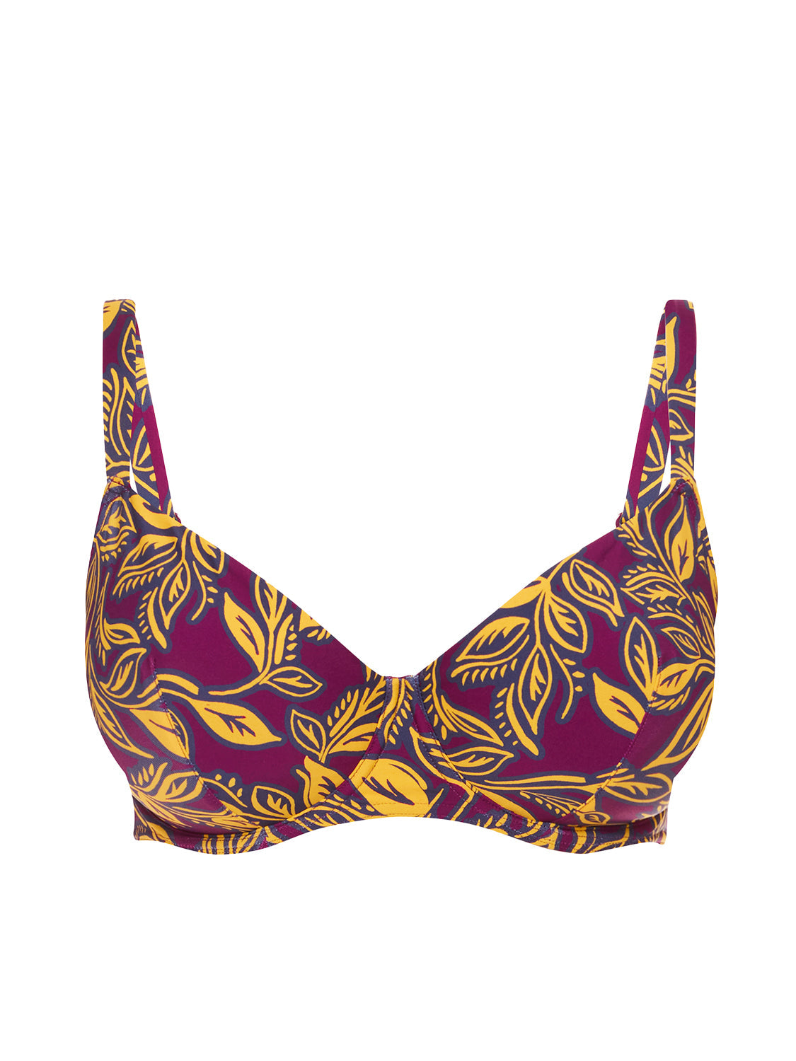 Bikini-Oberteil mit Bügeln. - Agadir-Lila-Print