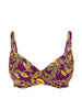 Bikini-Oberteil mit Bügeln. - Agadir-Lila-Print