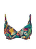 Bikini-Oberteil mit Bügeln. - Küstenblau-Print