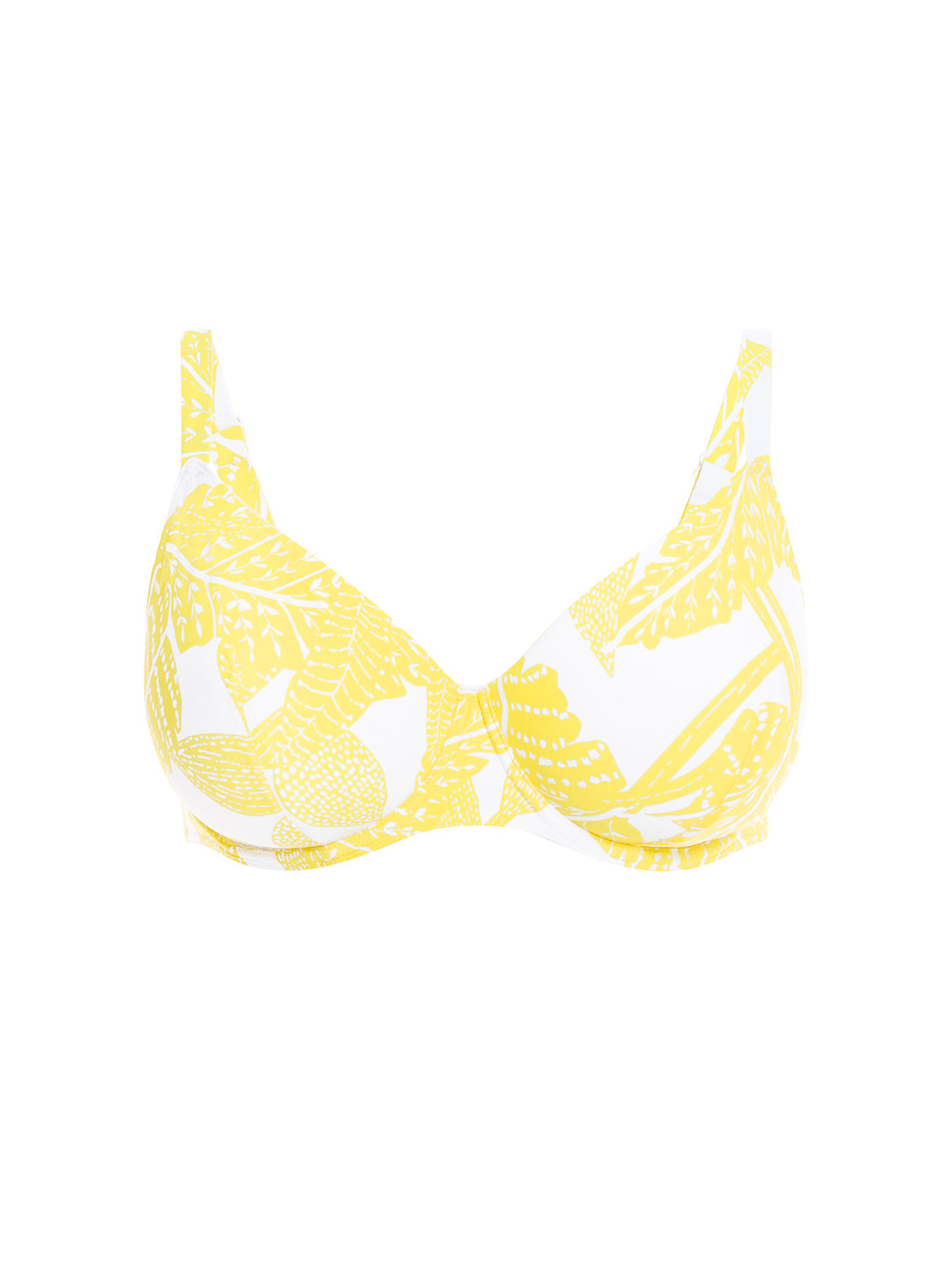 Bikini-Oberteil mit Bügeln. - Tempelbaum-Print