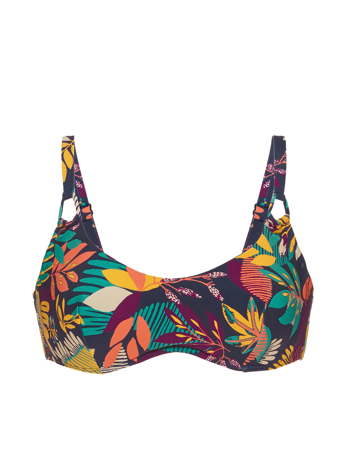 Bralette mit Bügel - Küstenblau Print