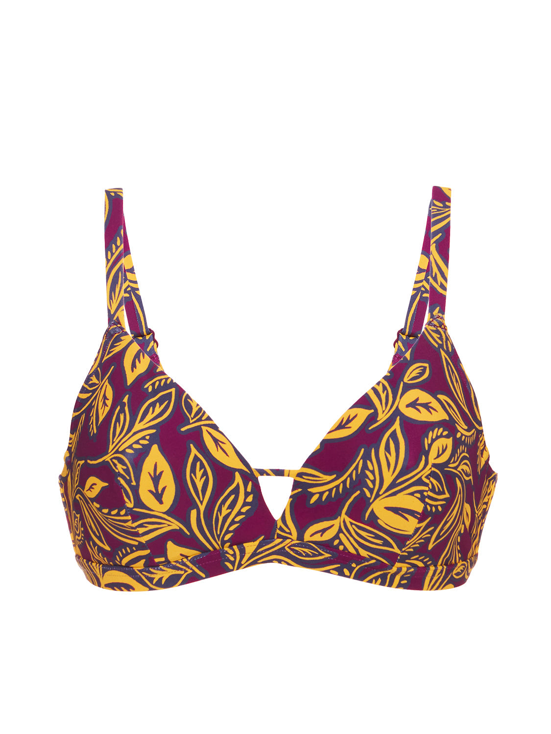 Triangel-Bikini mit Bügel - Agadir-Lila-Print