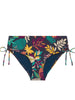 Bikini-Slip mit hohem Bund. - Küstenblau-Print