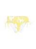 Bikini-Slip mit hohem Bund. - Tempelbaum-Print