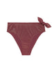 Bikini-Slip mit hohem Bund. - Lurex Dunkellila
