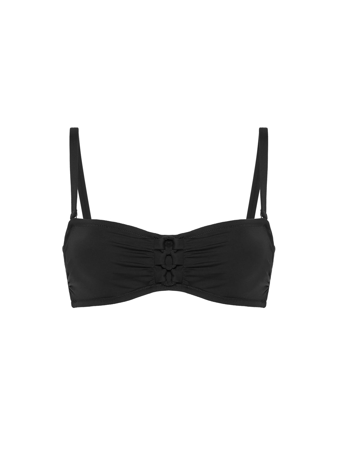 Bandeau-Bikini-Top mit Bügeln. - Schwarz