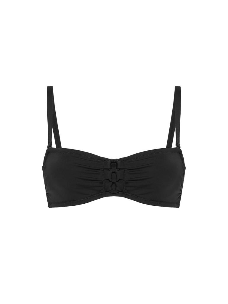 Bandeau-Bikini-Top mit Bügeln. - Schwarz