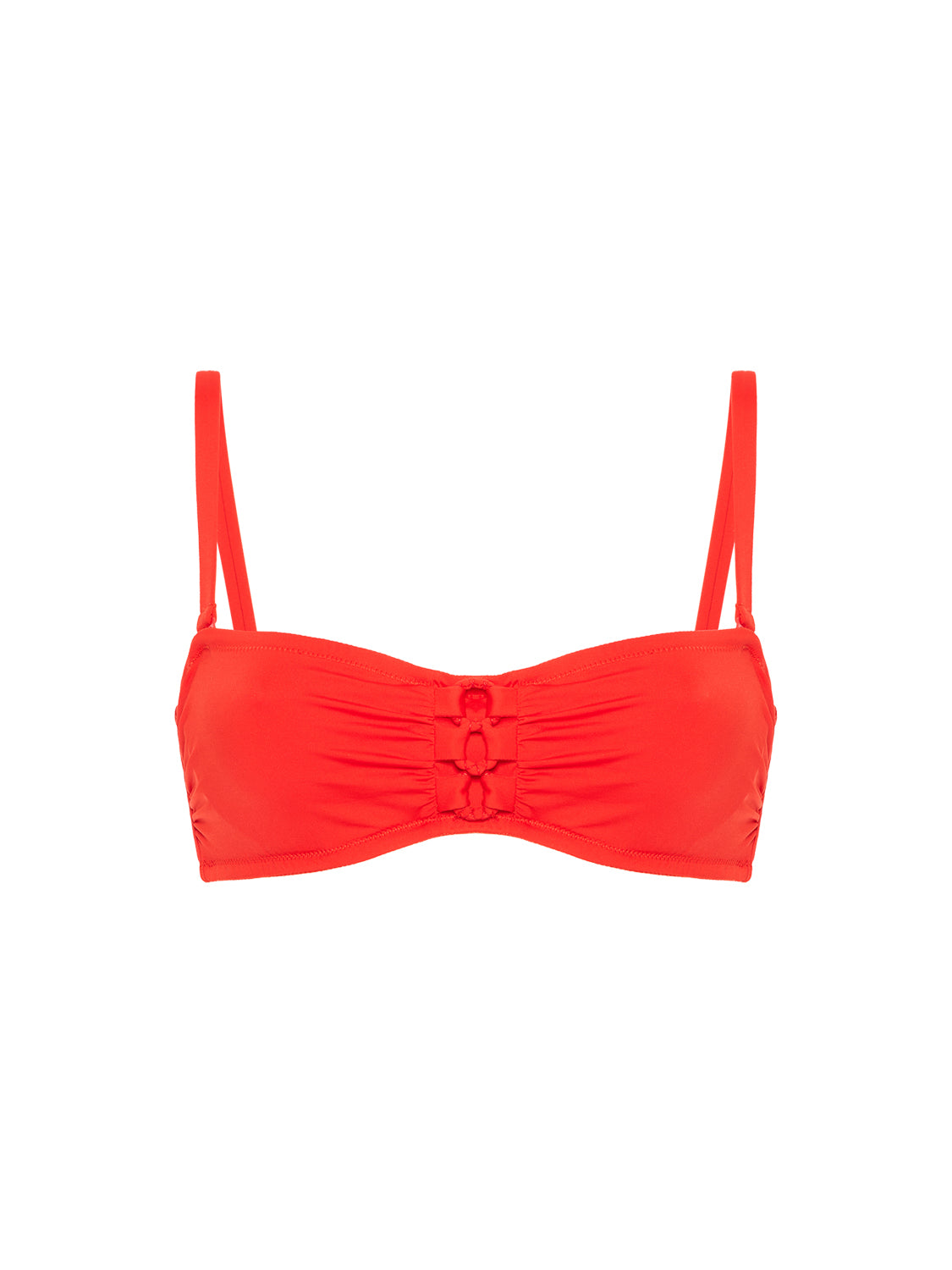 Bandeau-Bikini-Top mit Bügeln. - Granatapfel