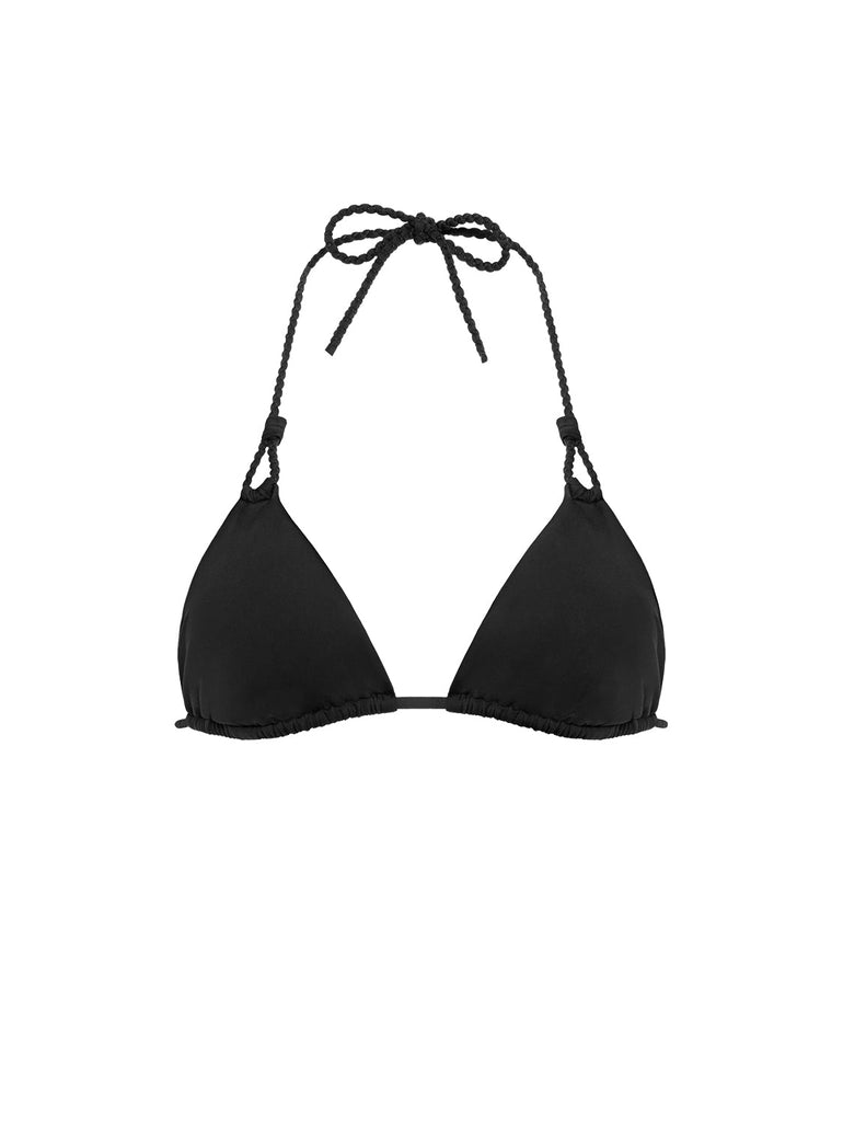 Bügelloser Triangel-Bikini - Schwarz