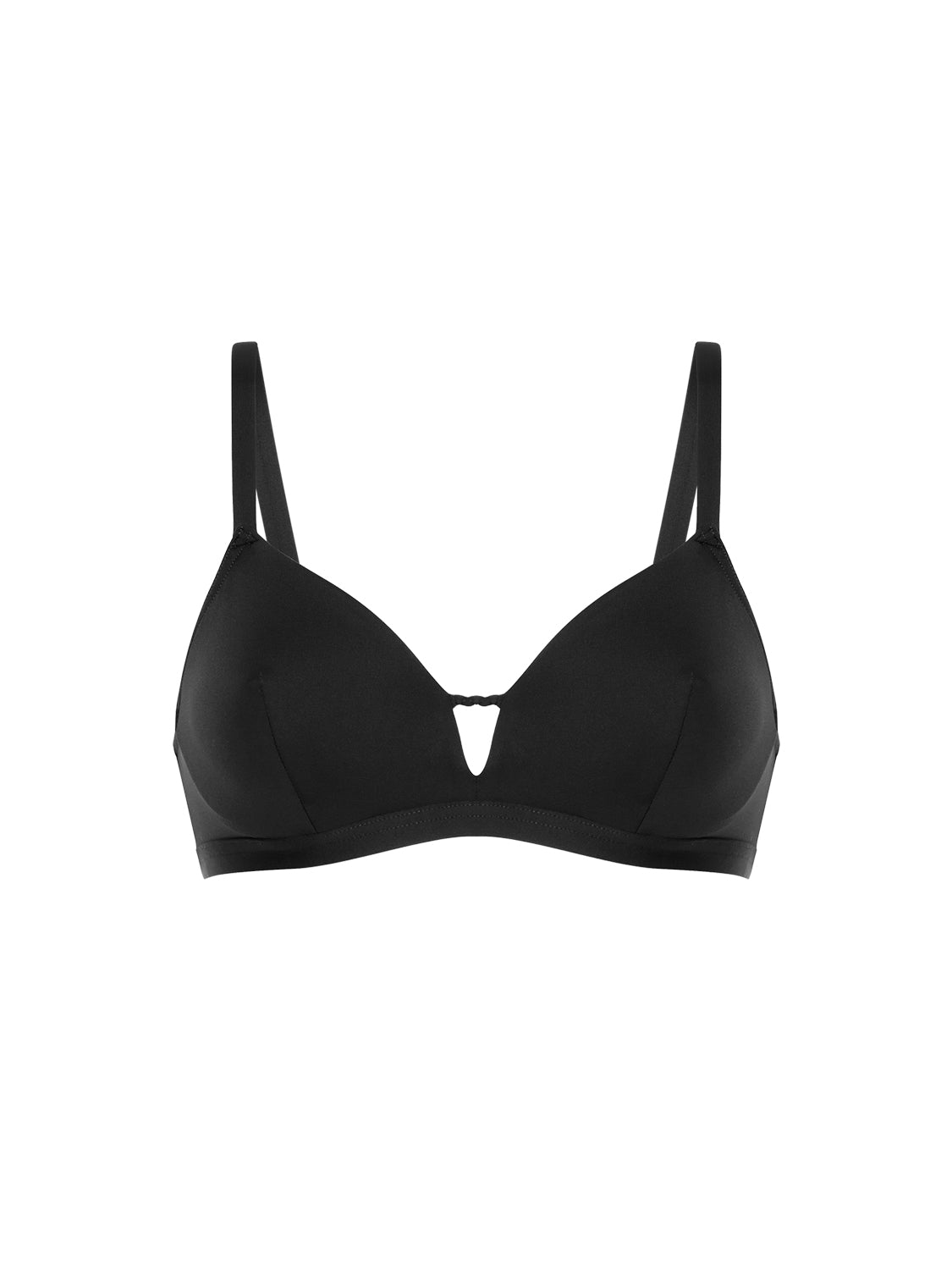 Triangel-Bikini mit Bügel - Schwarz