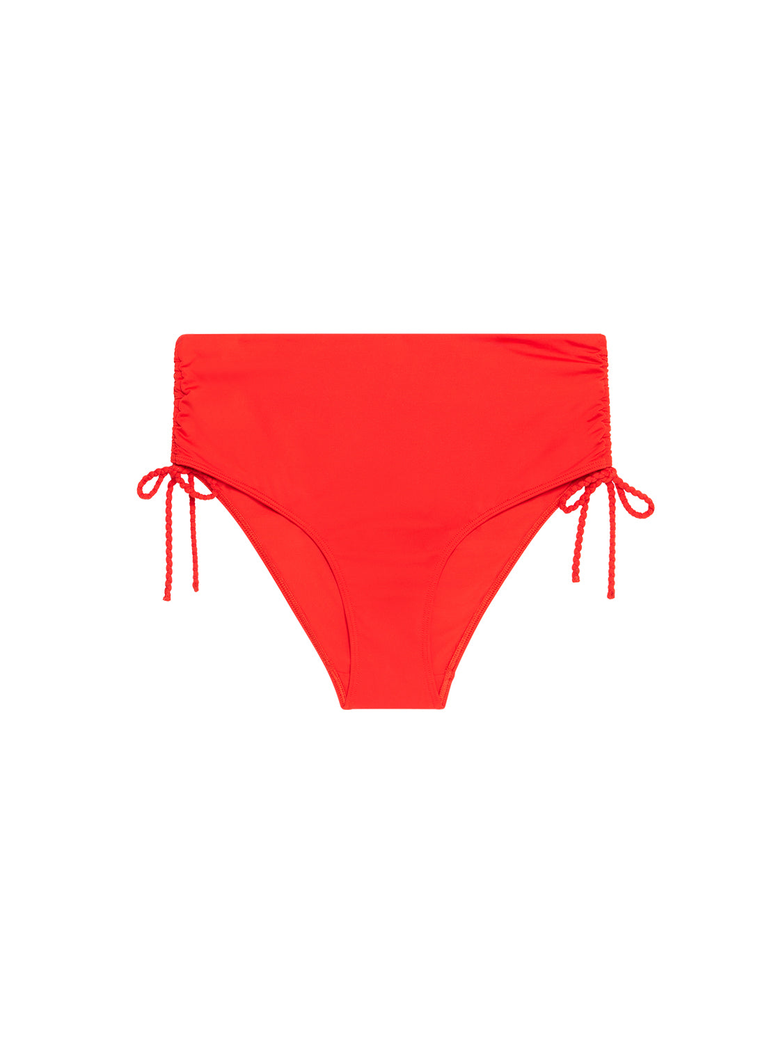 Bikini-Slip mit hohem Bund. - Granatapfel