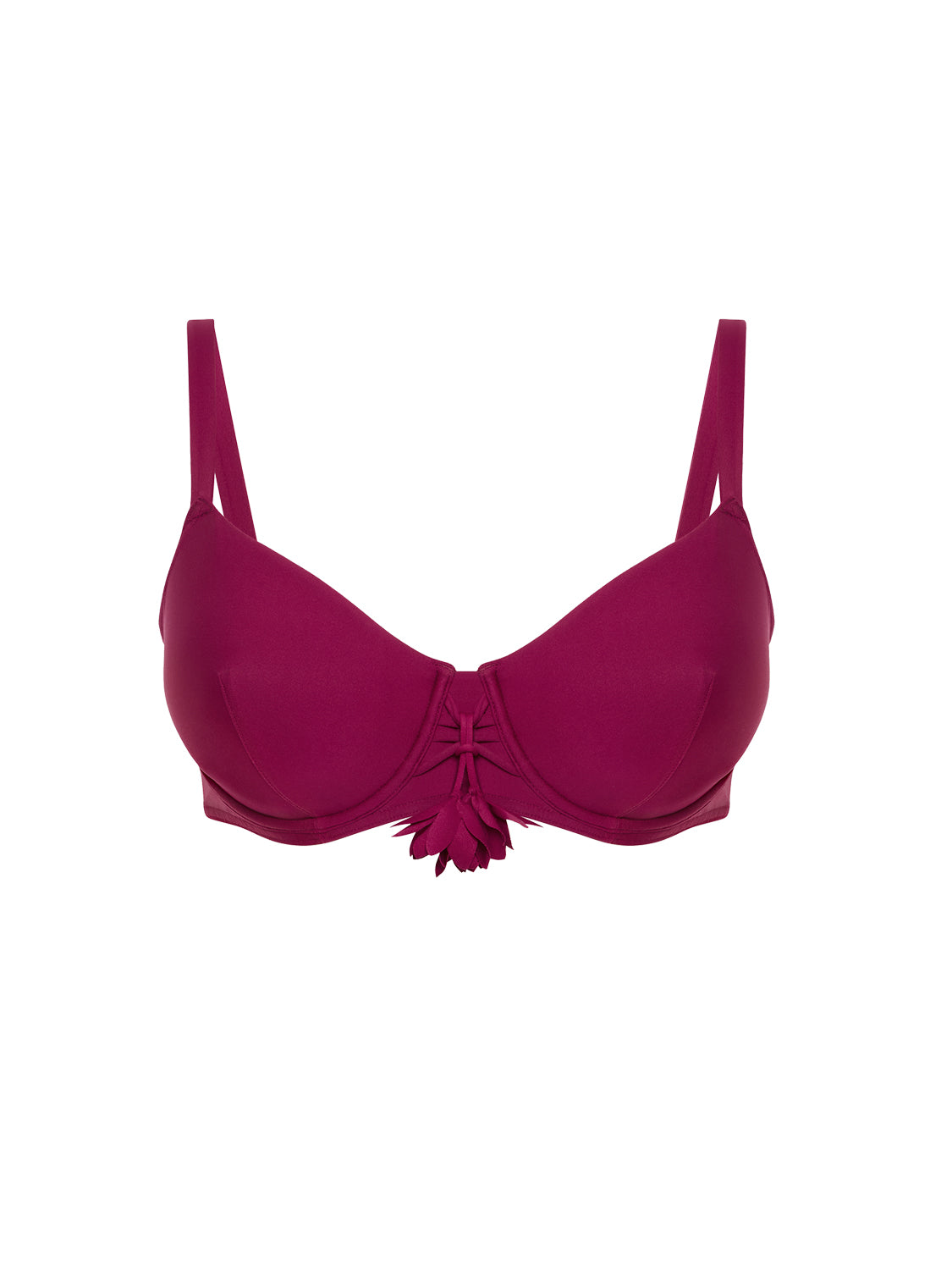 Bikini-Oberteil mit Bügeln. - Cranberry