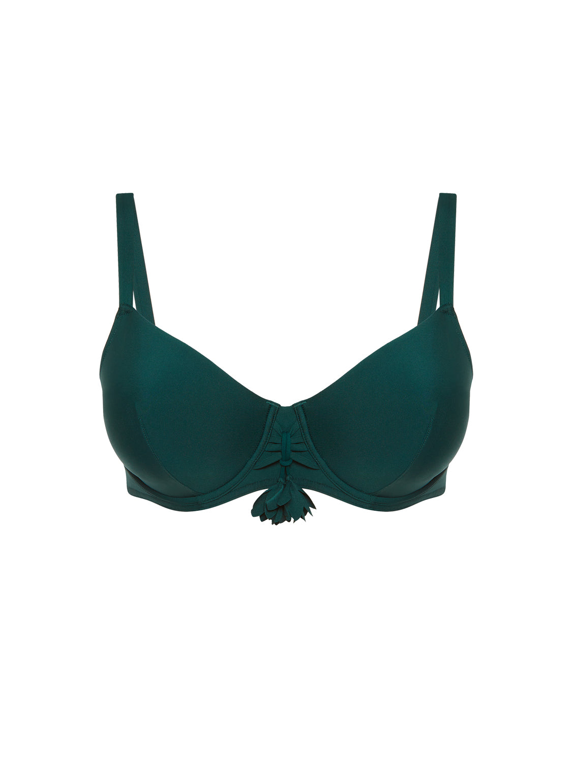 Bikini-Oberteil mit Bügeln. - Tropengrün