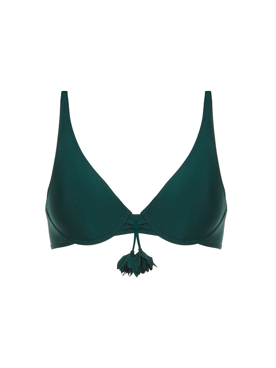 Push-up-Bikini-Oberteil - Tropengrün
