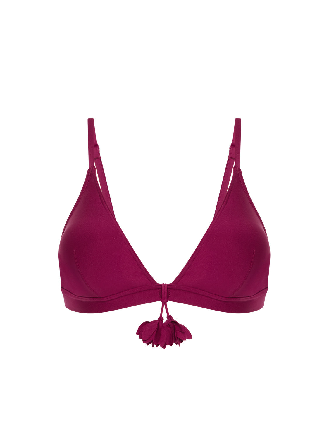 Bügelloser Triangel-Bikini - Cranberry