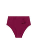 Bikini-Slip mit hohem Bund. - Cranberry