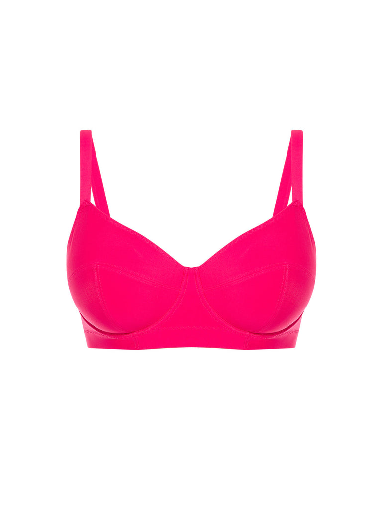 Bikini-Oberteil mit Bügeln. - Lippenstift