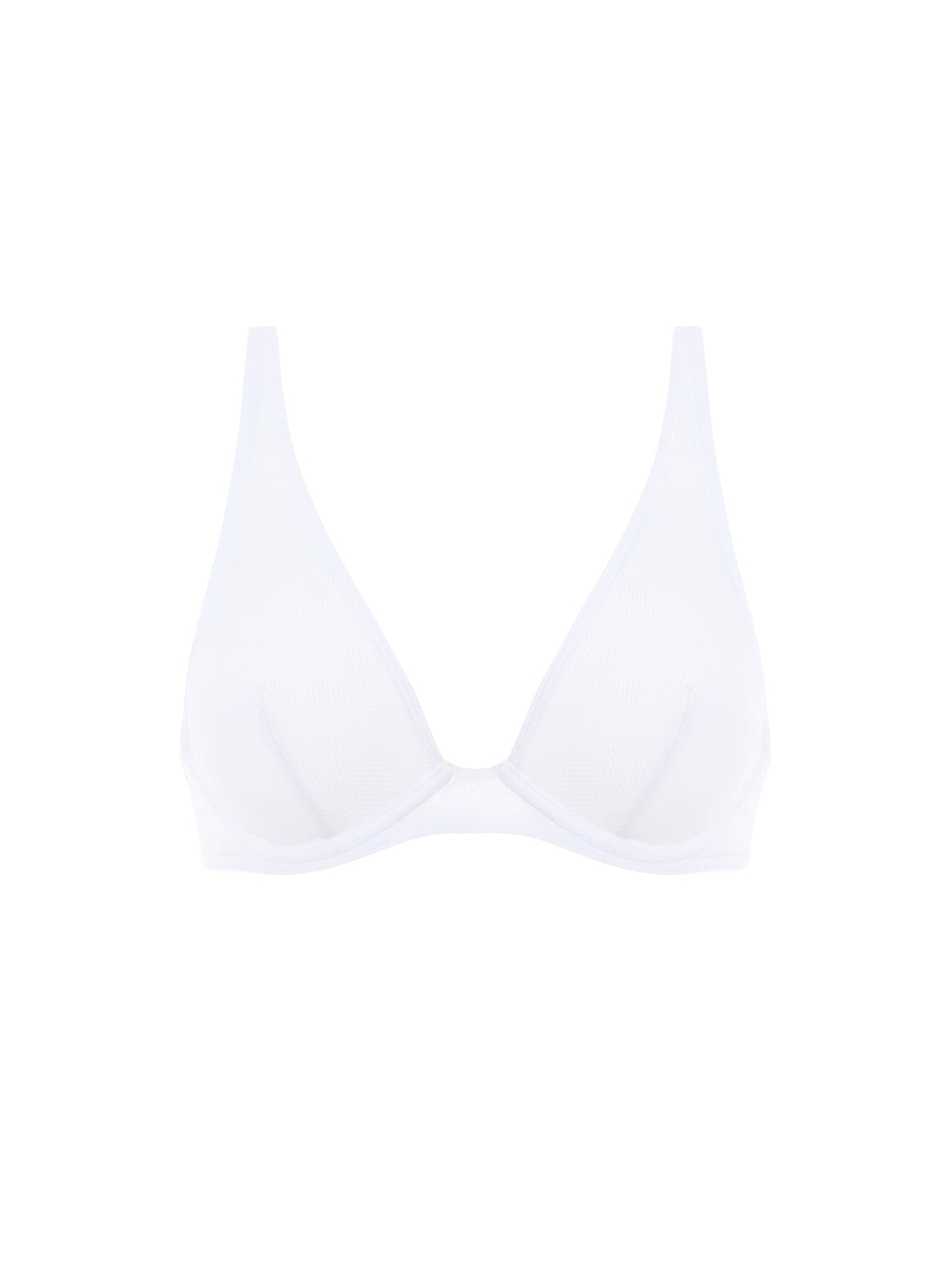 Triangel-Bikinioberteil mit Bügeln. - Weiß