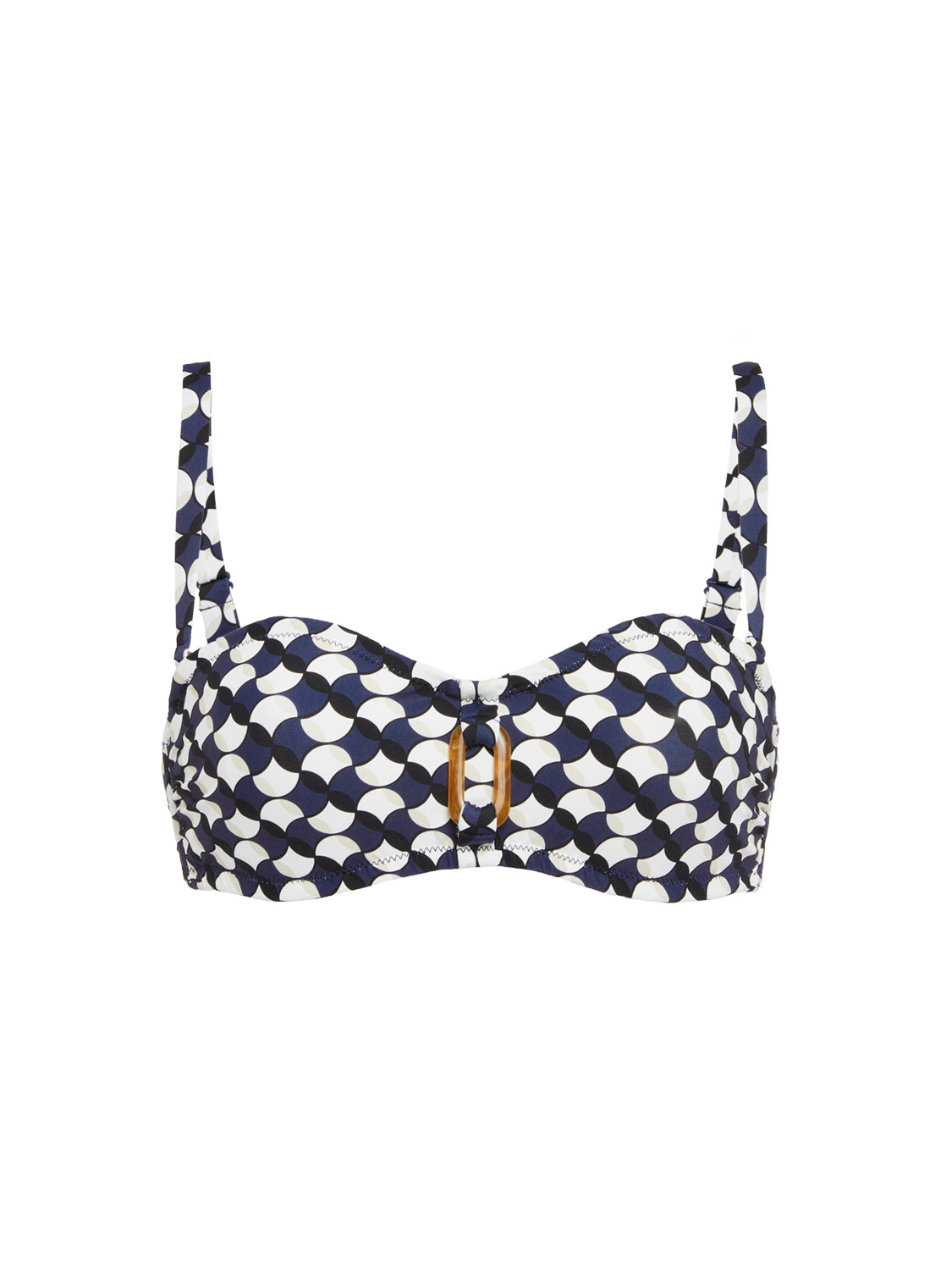 Bandeau-Bikini-Top mit Bügeln. - Segel-Print