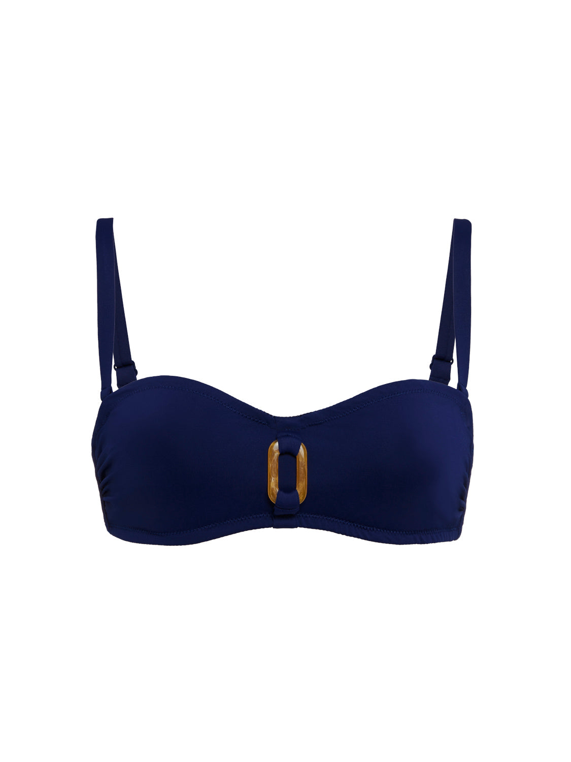 Bandeau-Bikini-Top mit Bügeln. - Marineblau