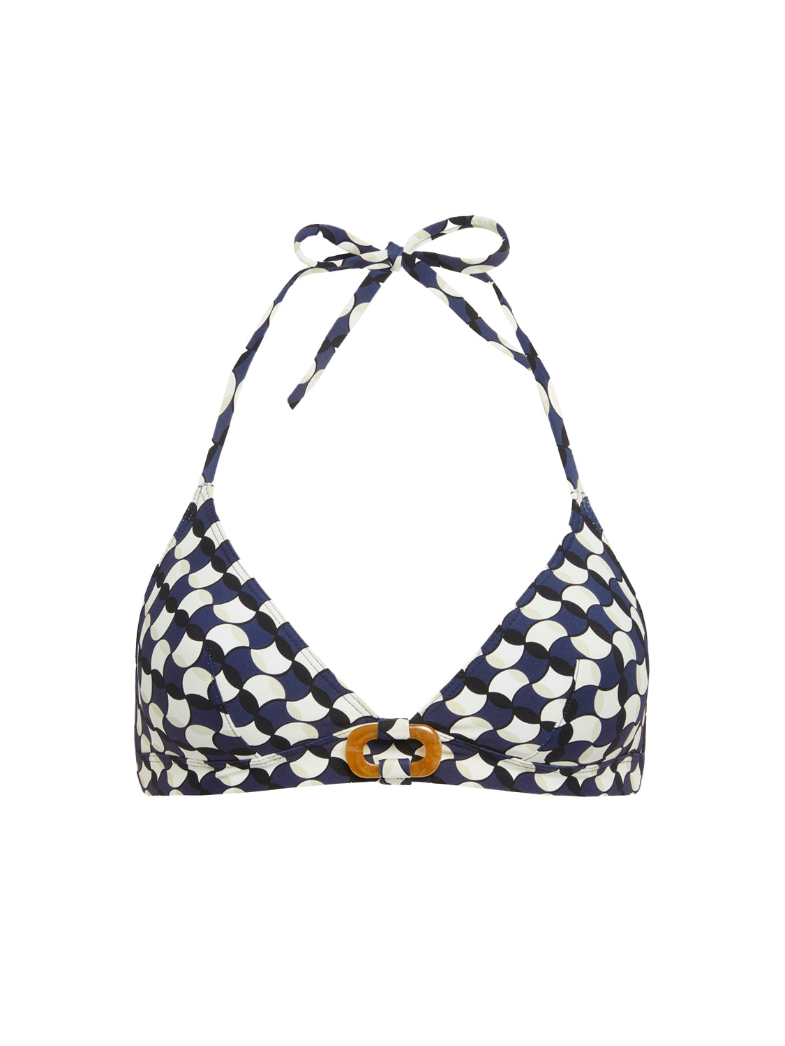 Bügelloser Triangel-Bikini - Segel-Print