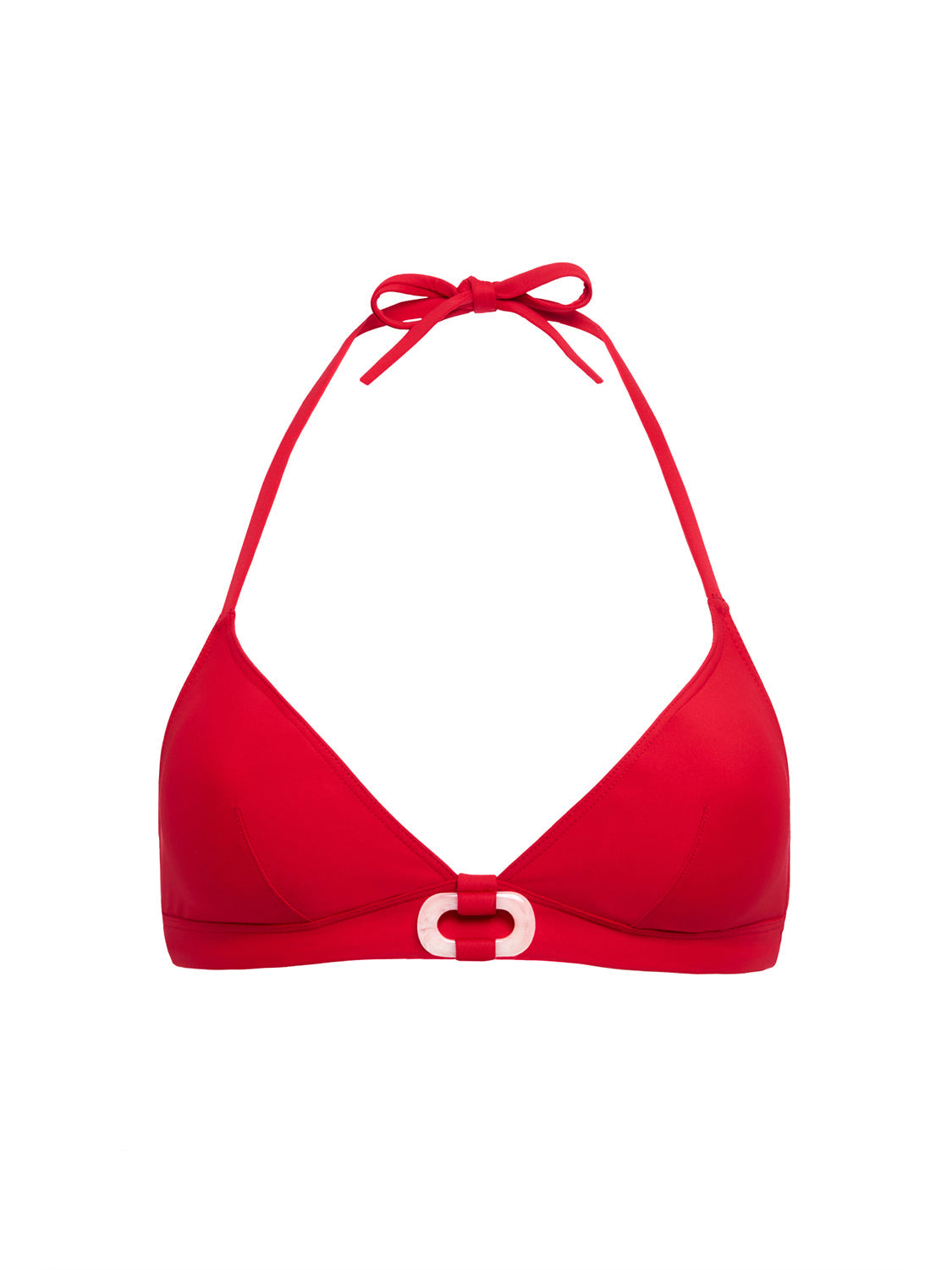 Bügelloser Triangel-Bikini - Scharlachrot