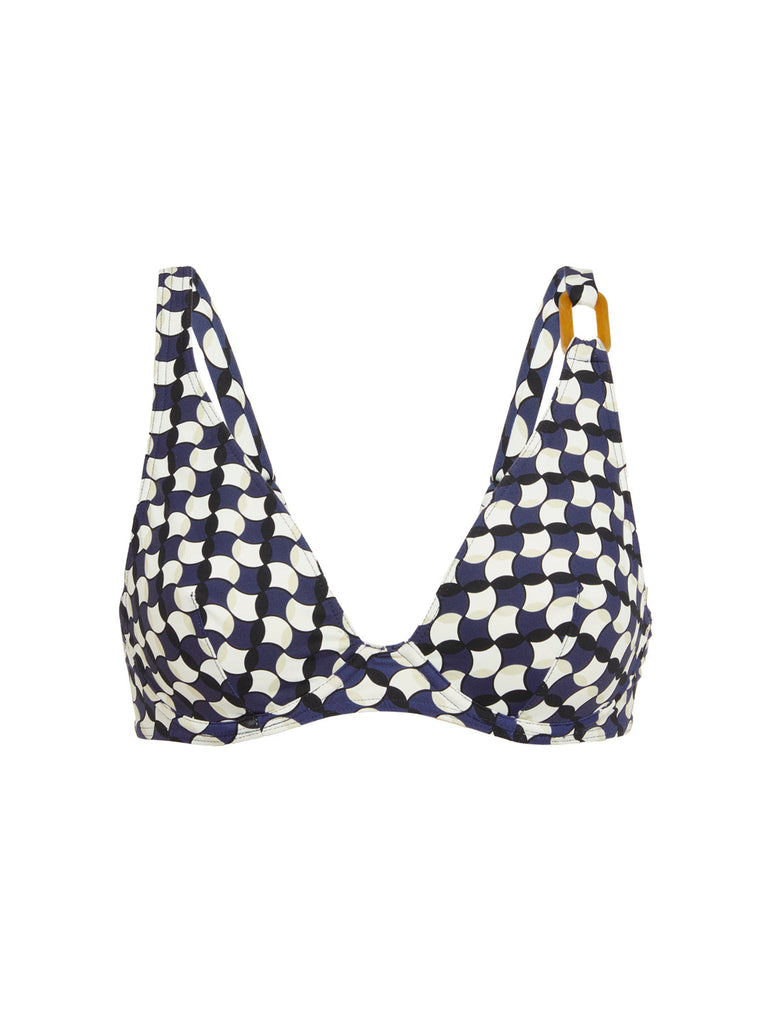 Triangel-Bikini mit bügelosem halt- Segel-Print