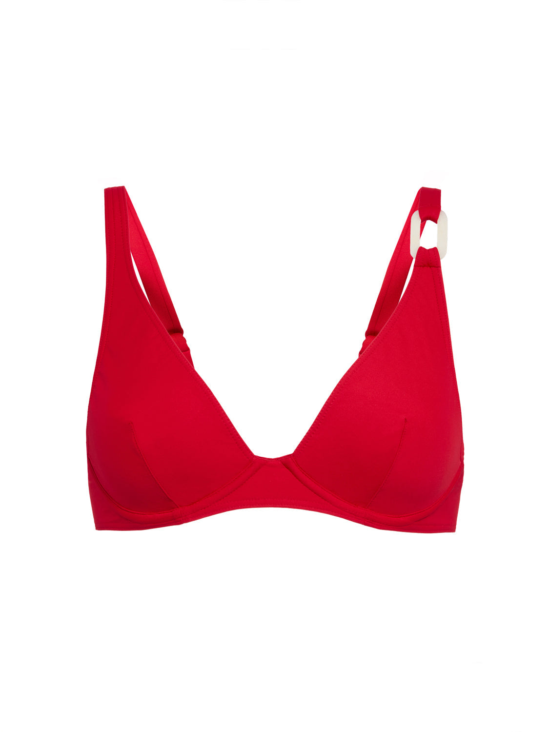 Triangel-Bikini mit bügelosem halt- Scharlachrot