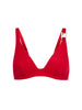 Triangel-Bikini mit bügelosem halt- Scharlachrot