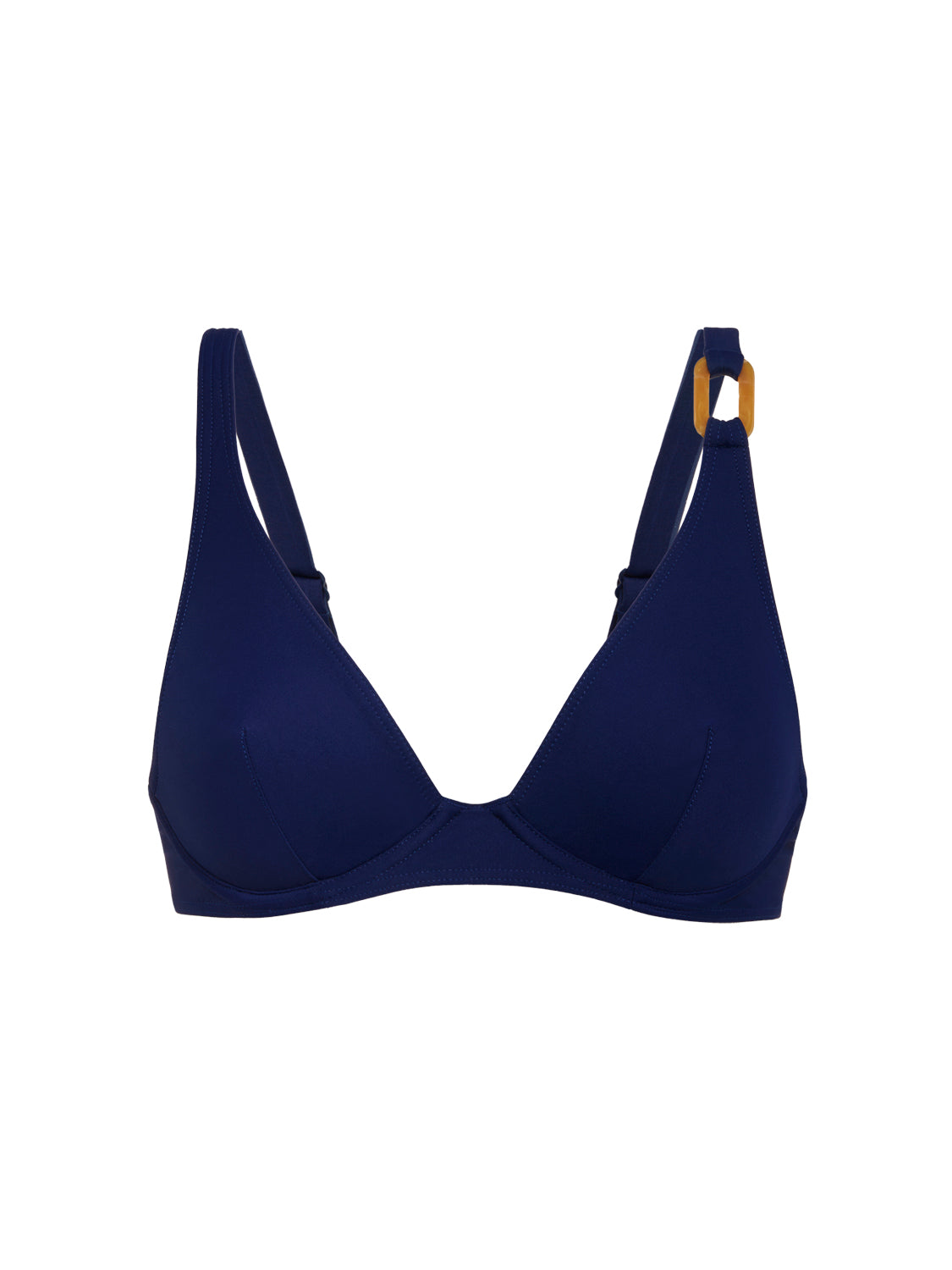 Triangel-Bikini mit bügelosem halt- Marineblau